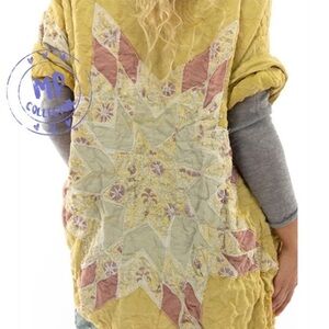 Magnolia Pearl MP Collector Yellow and Pink Patchwork Tunic